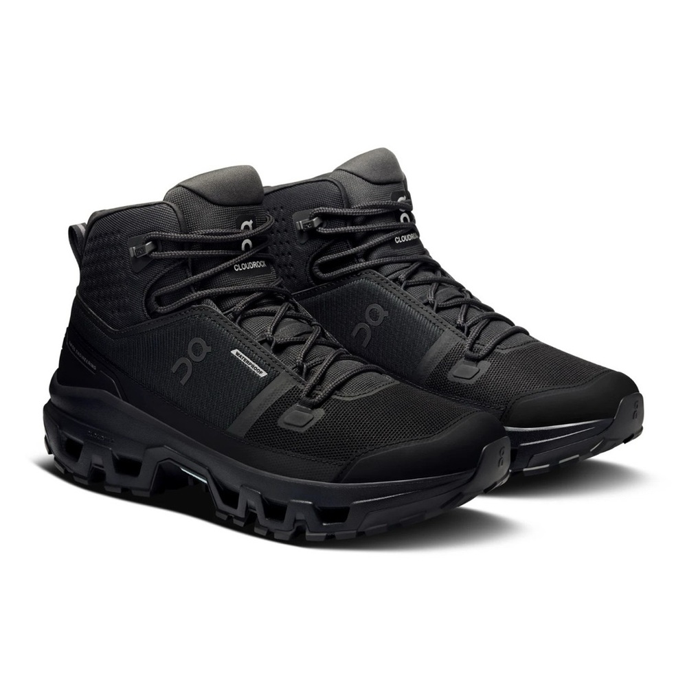 ON Cloudrock Mid Waterproof Black Hiking Boot 3MF10161043 Men's Size 11